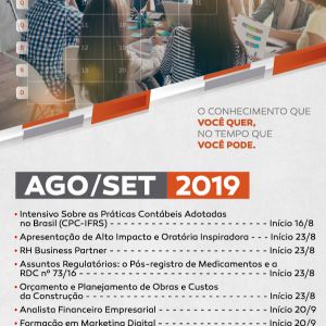 Cursos de Curta durao - Agosto e Setembro 2019 -  IPOG